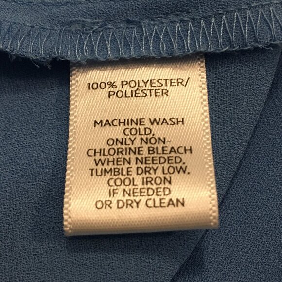 LOFT Perwinkle Blue Cut Out Flutter Sleeve Top - Picture 10 of 14